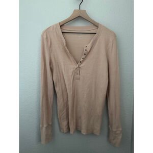 Aerie long sleeve texture button up top